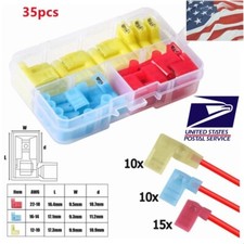 35PCS 10-22AWG Nylon Insulated Female Flag Shaped TerminalWire Crimp Connectors