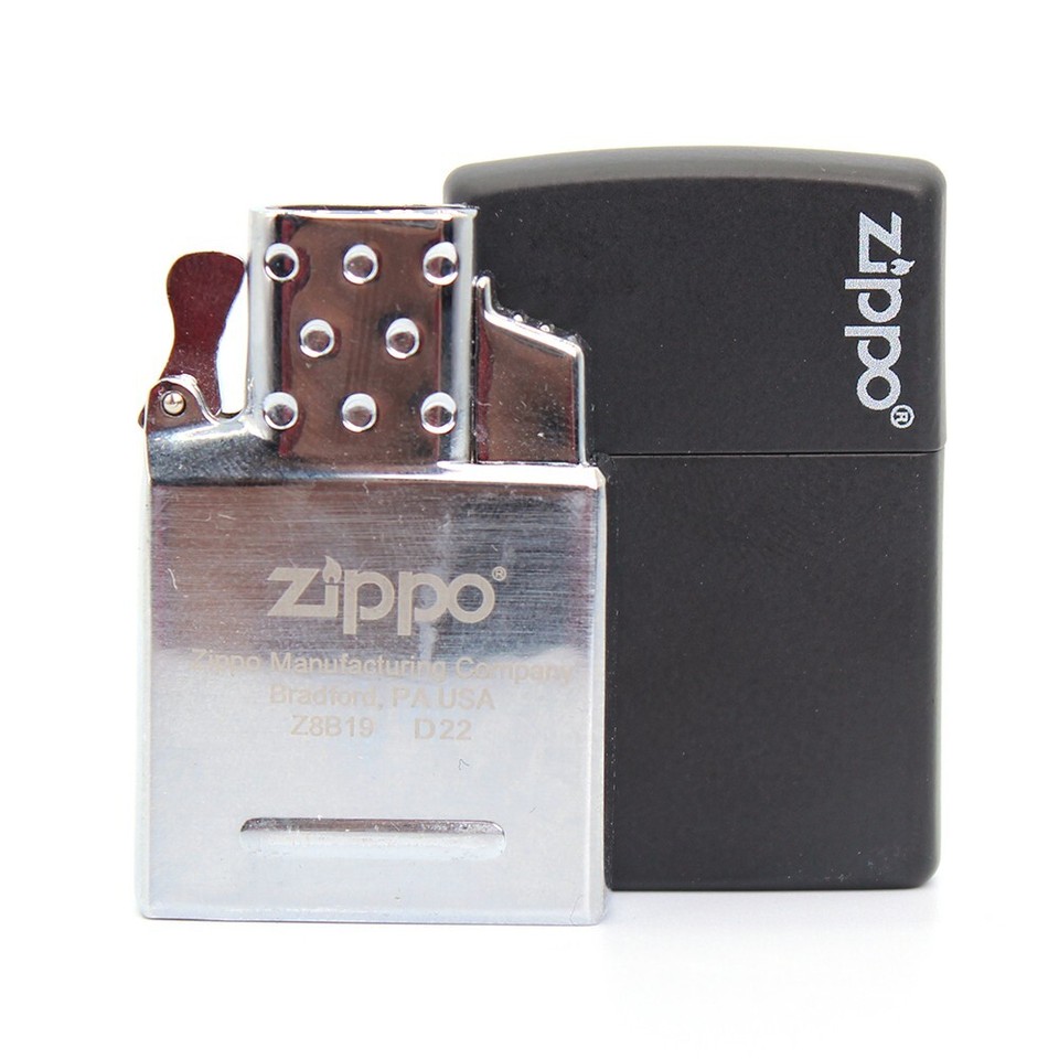 Zippo lighter Classic 218ZL Black Matte Plus Double Butane Torch/ Easy