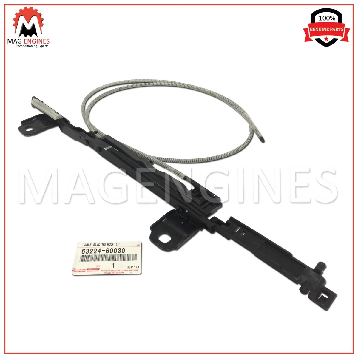 63224-60030 GENUINE OEM CABLE, SLIDING ROOF DRIVE, LH LEXUS