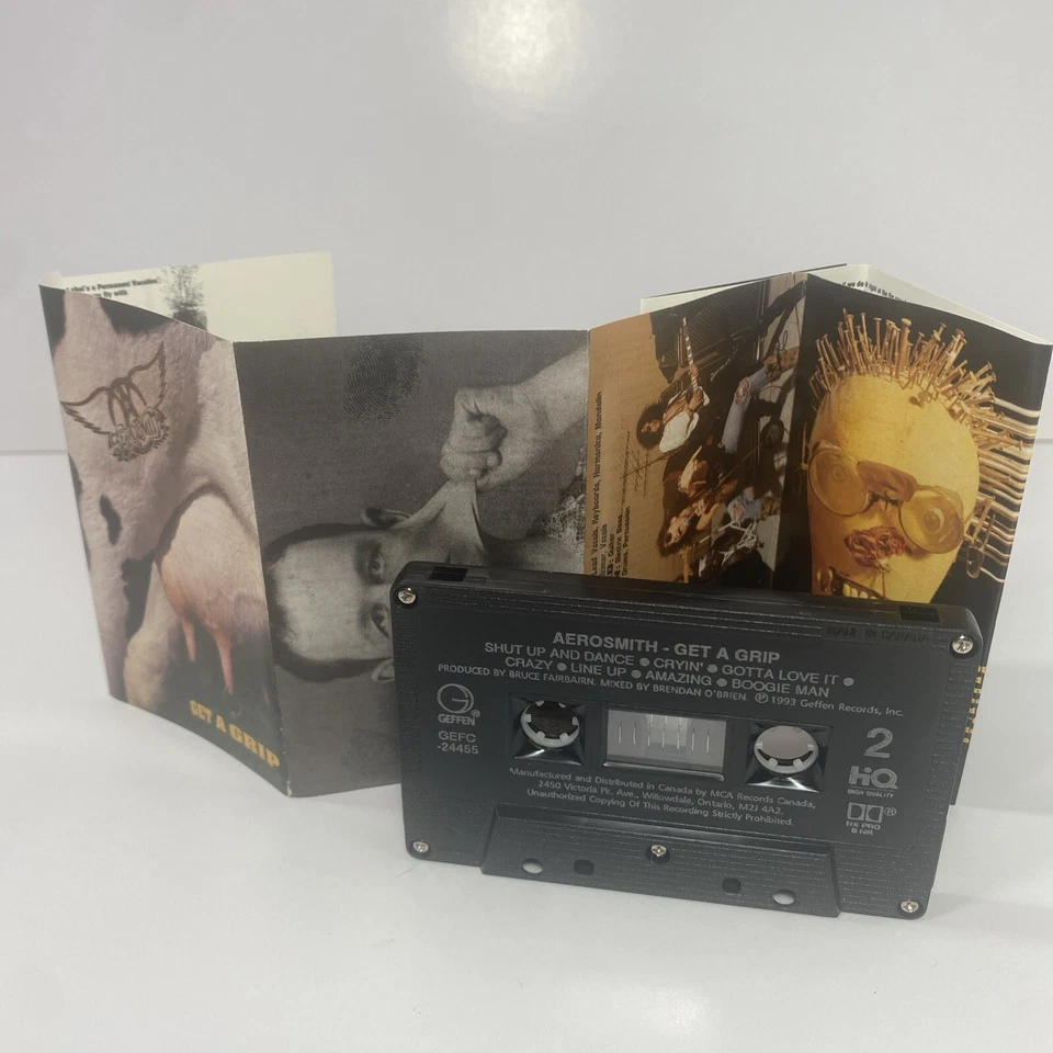 Aerosmith Cassette Tape Lot x4 Permanent Vacation Get A Grip Pump Greatest Hits - Image 4 of 4