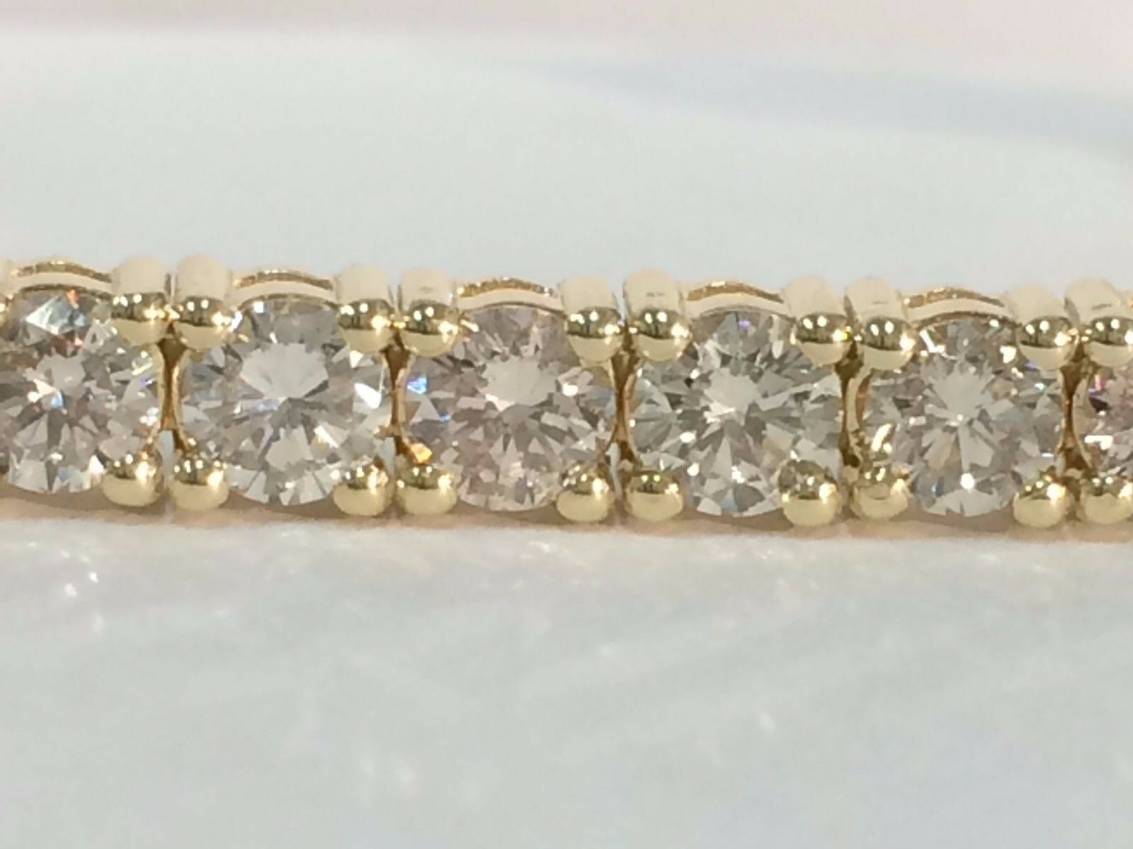 Lab Created Diamond Tennis Bracelet 5.50 Ct 14k Yellow Gold EF/VS1VS2