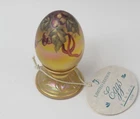 FENTON GLASS CHRISTMAS CARNIVAL GLASS HOLLY BERRY EGG LIMITED #1045/1500