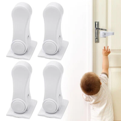 4/8pcs Child Proof Door Lever Lock Door Handle Locks Safety lock Easy Handling