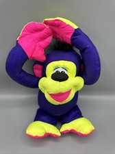 Fisher Price Purple Puffalump Chimp Makes Noise When Shaken WORKS