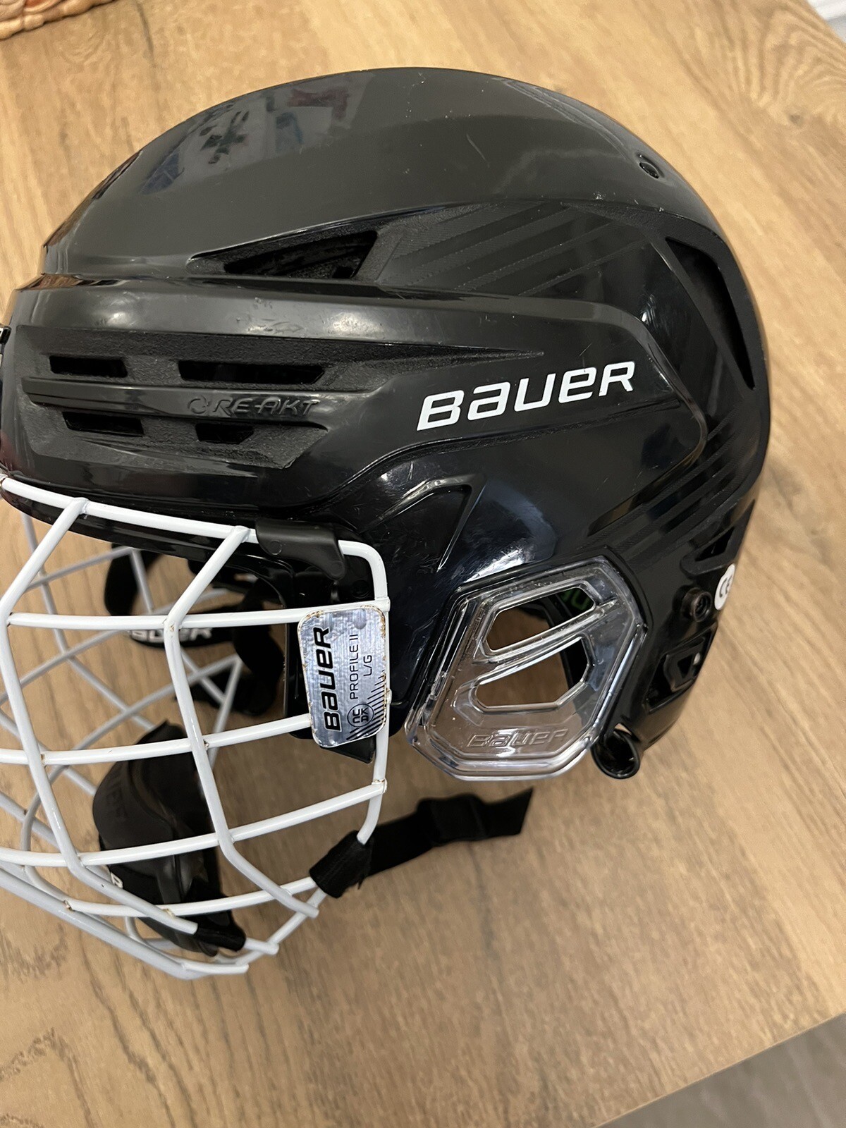 Bauer ReAkt 85 Hockey Helmet Black With Bauer Cage LargeSenior eBay