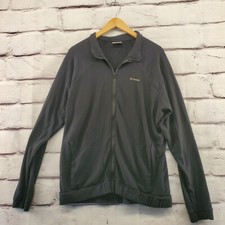 COLUMBIA Sweatshirt Womens Large Full Zip Long Sleeve Lightweight Black