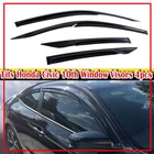 Mugen Style Window Visors Rain Sun Guard 16-20 Fits Honda Civic 10th 2D Coupe