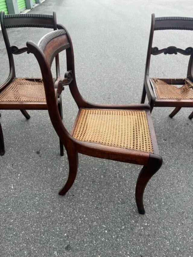 Set of 6 Antique Mahogany Dining Chairs | eBay