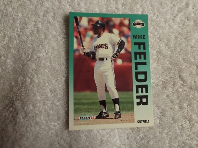 Fleer 1992 / MLB ''MIKE FELDER'' #635 San Francisco Giants Trading Card n1
