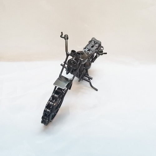 Collectible Motorbike Model Metal Dirt Bike Motorcycle Sculpture Home Bar Decor - Picture 11 of 24