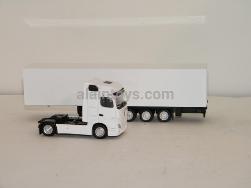 MERCEDES ACTROS 5 & REMORQUE BLANC NEUTRE ELIGOR 1/87 Ref 500124 - Foto 3 di 4