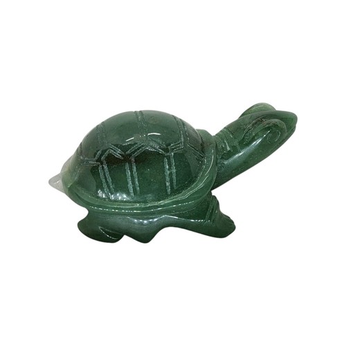 Aventurin, Schildkröte, 3", Schnitzerei, Exemplar, #R-2930 - Bild 3 von 10