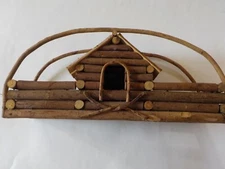 Hand Crafted Wood Bird house and Planters