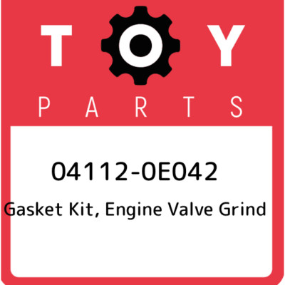 04112-0E042 Toyota Gasket kit, engine valve grind 041120E042, New Genuine OEM Pa