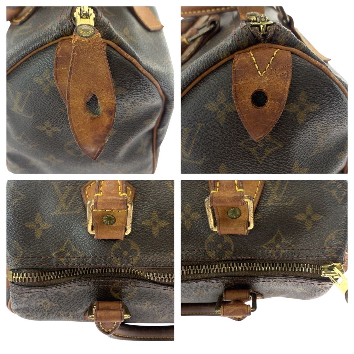 Authentic Louis Vuitton Monogram Speedy 25 M41528 Handbag From