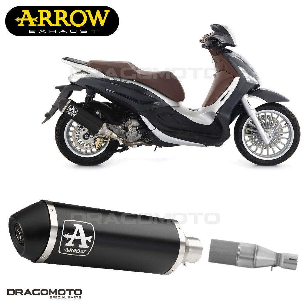 PIAGGIO BEVERLY 300 HPE 2021 Scarico ARROW URBAN ALU Nero