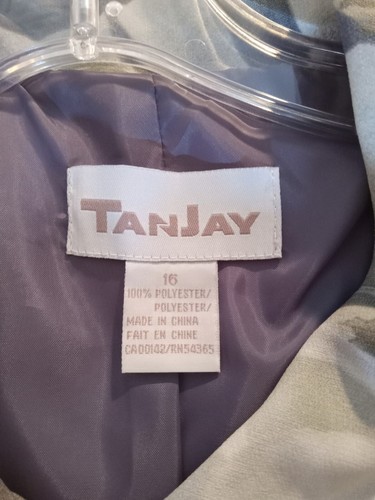 Chaqueta Blazer Mujer Tan Jay 16 Musgo Azul Marino Floral Cremallera Oculta Cottagecore - Imagen 5 de 6