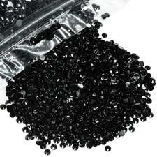 5000PCS 4Mm Pure Black Resin Rhinestones for Crafting Flatback Jelly Stones Bulk