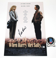 DIRECTOR ROB REINER SIGNED WHEN HARRY MET SALLY 12x18 MOVIE POSTER BECKETT COA