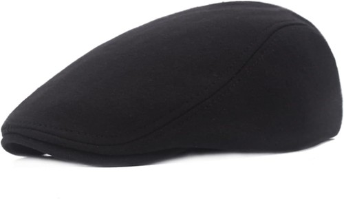 UTTPLL Zeitungsjungenmützen für Herren Baumwolle Flatcap weich tailliert Einheitsgröße, schwarz - Bild 1 von 6