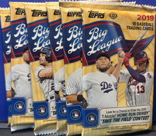 2019 TOPPS BIG LEAGUE 6 SEALED HOBBY PACKS FRESH BOX SHOHEI SSP POSS. FREE SHPG!