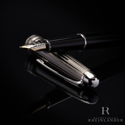 Montblanc Solitaire Doué Black and White Classique Fountain Pen ID