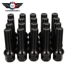 20pcs M14x1.5 17mm Hex Wheel Lug Bolts Nuts 40mm Shank For Vw Golf Jetta Audi