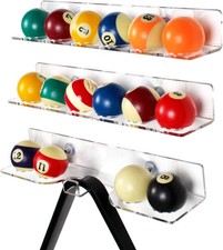 Pool Cue Rack Wall Self-adhesive Mounted Rack for 16 Balls Ball Rack Holder