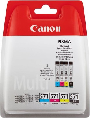 Canon Original Ink Multipack 571 (CLI-571C,CLI-571M,CLI-571Y,CLI-571BK)0386C005