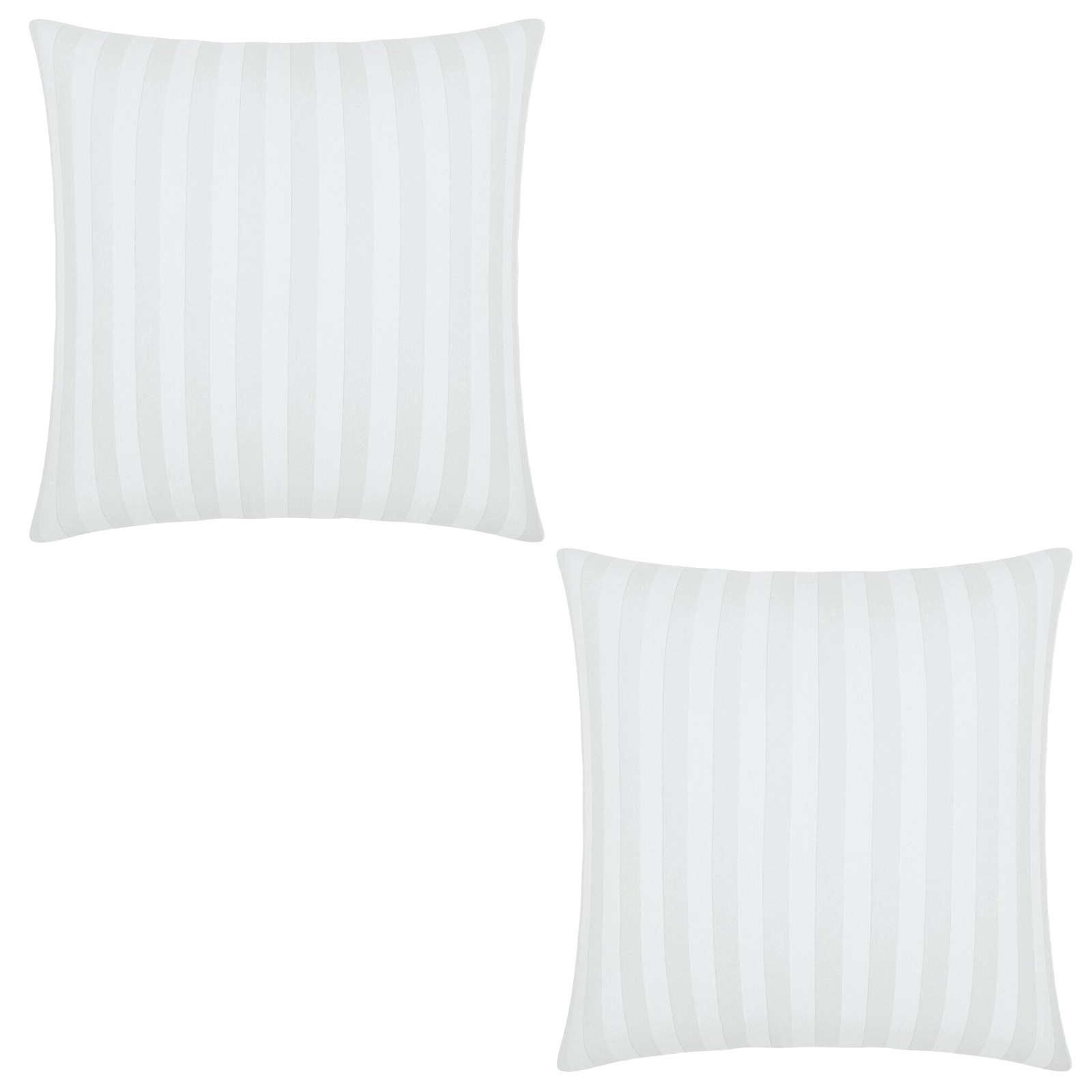 2er Set Hotel Kopfkissenbezug 80x80 cm Kissenbezug 100% Baumwolle Weiß Uni