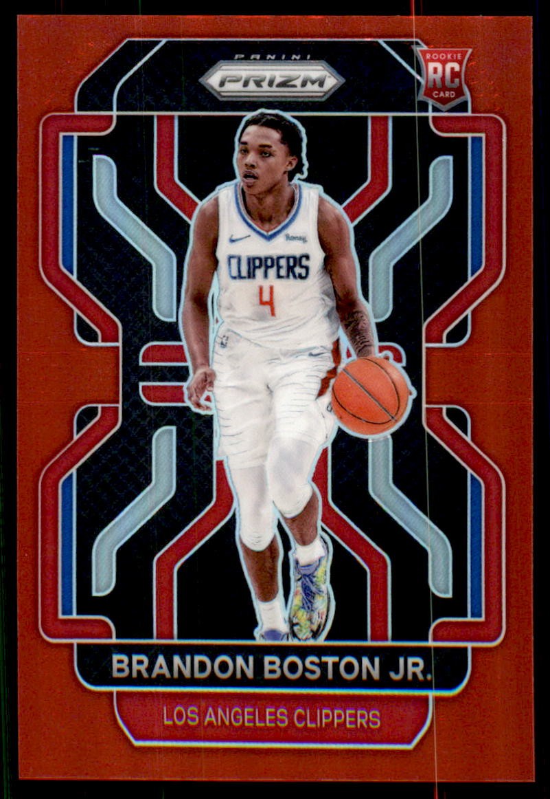 2021-22 Panini Prizm #330 Brandon Boston Jr. #/299 Red Rookie