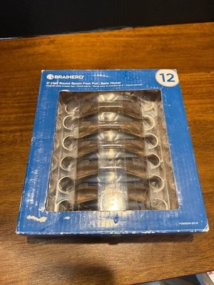 Brainerd 3'' Half Round Spoon Foot Pull Satin Nickel Cabinet Hardware 12 Pack NEW