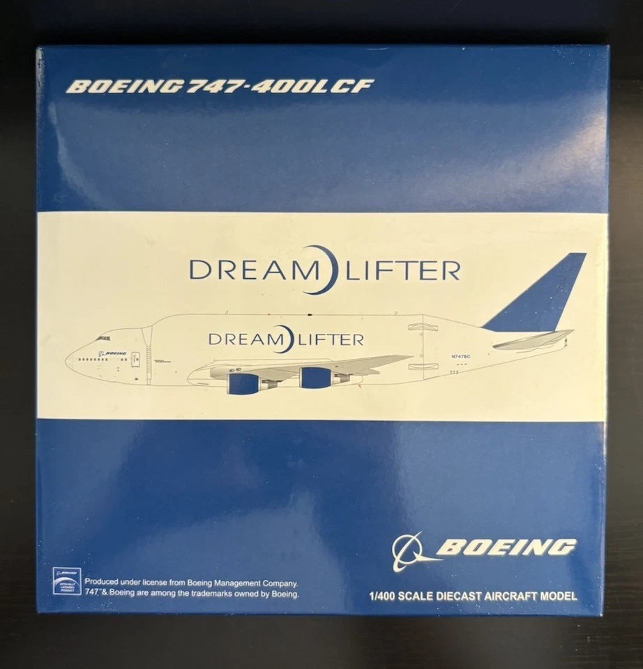 JC Wings 1:400 Boeing 747-400LCF Dreamlifter N747BC aletas abajo modelo LH4BOE174A Foto 4 de 4