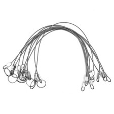 Stainless Steel Lanyard Cable,Tether Safety Wire for 12", Silver
