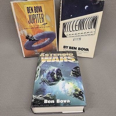 Lot of 3 Ben Bova Jupiter Millennium Asteroid Wars HC