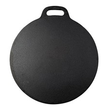 Victoria 12" Cast Iron Tawa Dosa Pan Pizza Griddle Induction Cooktop Safe