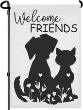 Welcome Friends Garden Flag 12x18 Double Sided