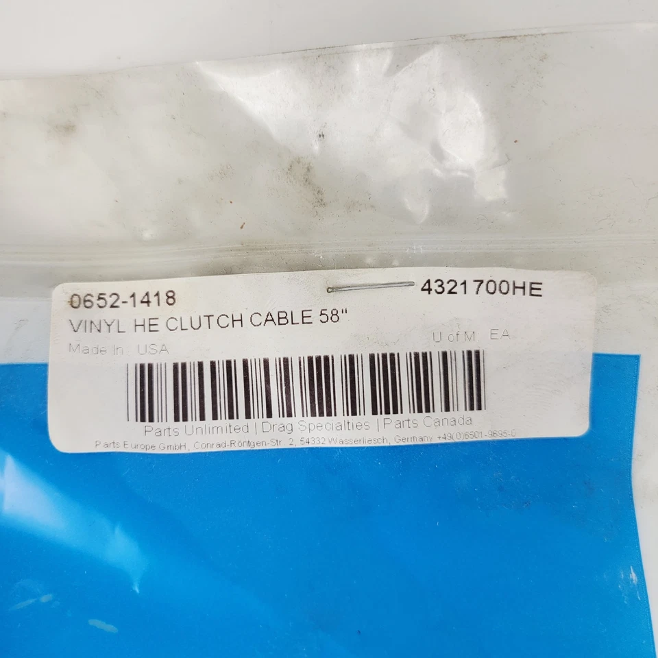 Drag Specialties 0652-1418 High-Efficiency Black Vinyl Clutch Cable For Harley - Image 2 of 4