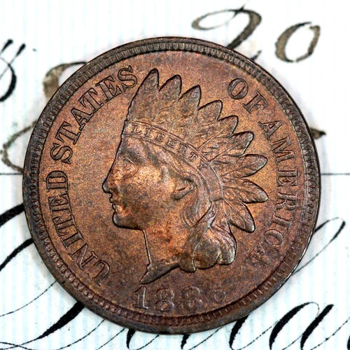 * 1886 TYPE 2 * SOLID+ GEM BU MS INDIAN HEAD PENNY * FROM ORIGINAL COLLECTION