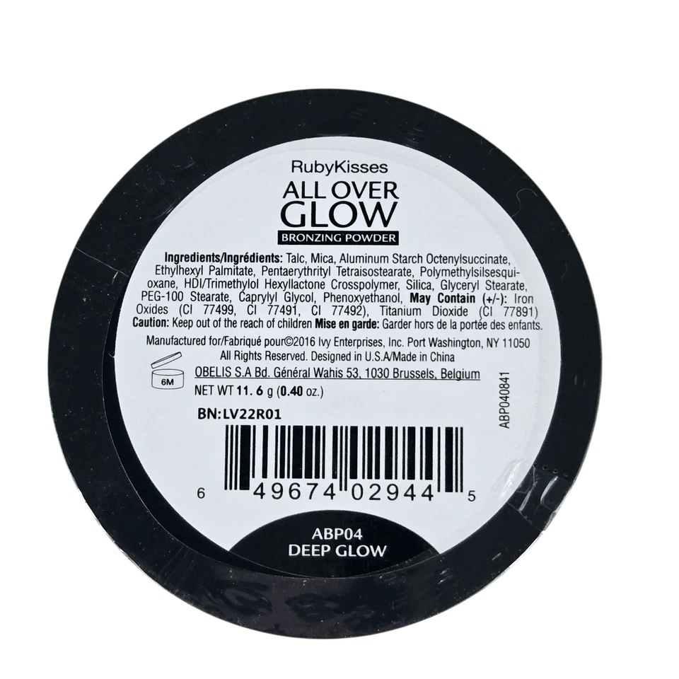 Ruby Kisses All Over Glow Bronzer Deep Glow 0.4 oz Shimmer NEW SEALED - Image 2 of 2
