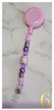 Unique Light Purple Beaded Retractable Reel I...