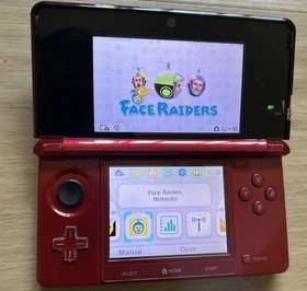 Nintendo 3DS Handheld System Flame Red With Charger & Stylus Tested And Working