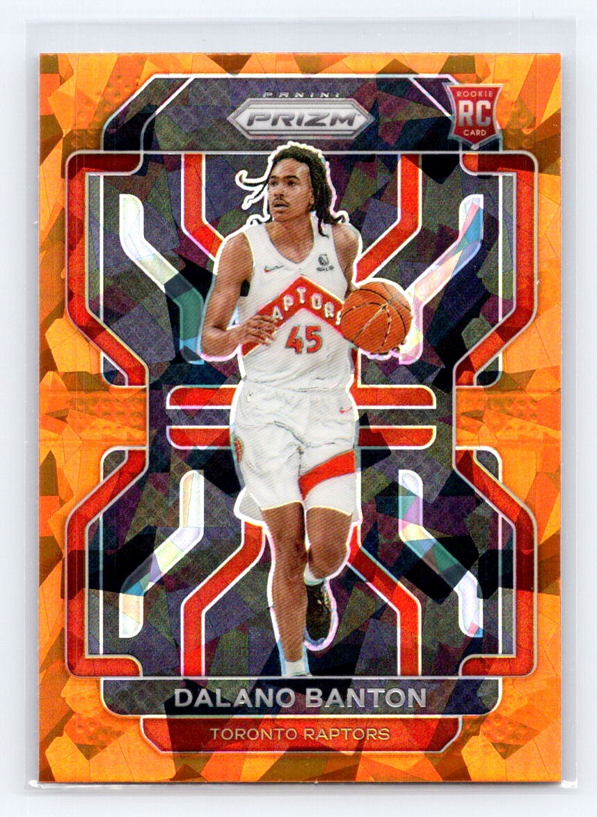 2021-22 Panini Prizm #328 Dalano Banton Orange Ice Rookie Toronto Raptors