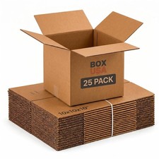 BOX USA Shipping Boxes Small 10"L x 10"W x 10"H 25-Pack, Cardboard Box for Shipp