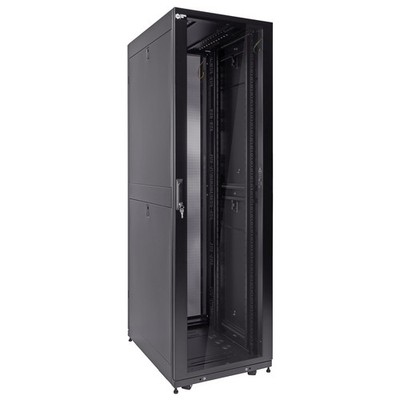 NavePoint 42U Commercial Series with Cable Management Compatible Top & Glass