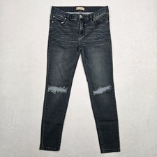 Free People FP Jeans Women's Size 27 Blue Distressed Cotton Denim Dark Wash