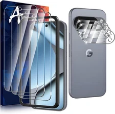 3-Pack Pixel 10 Pro Screen Protector + 3-Pack Camera Lens Glass, 9H, Easy Instal