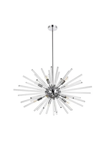 Elegant Lighting 2502D32 Sienna 10 Light 32"W Crystal Sputnik - Gold - Picture 12 of 12