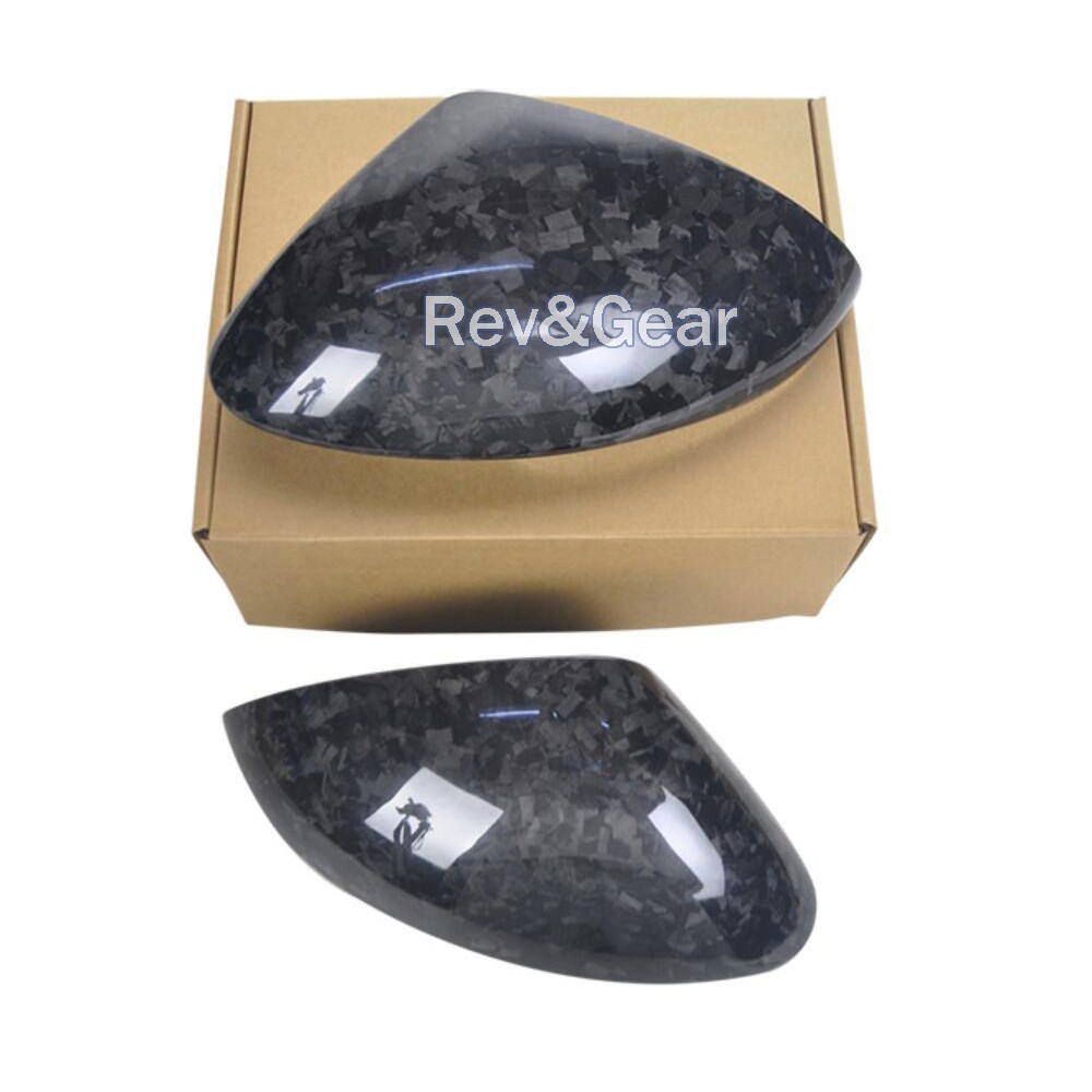 Forged Carbon Fiber Mirror Caps Add-on Cover Trim For Alfa Romeo Stelvio 2017-23