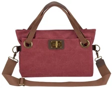 ZEDE Unisex Pont Des Arts Medium Cross Body Bag - Bordeaux Burgundy